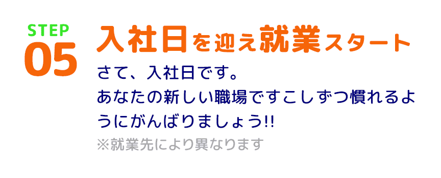 STEP05 入社日を迎え就業スタート